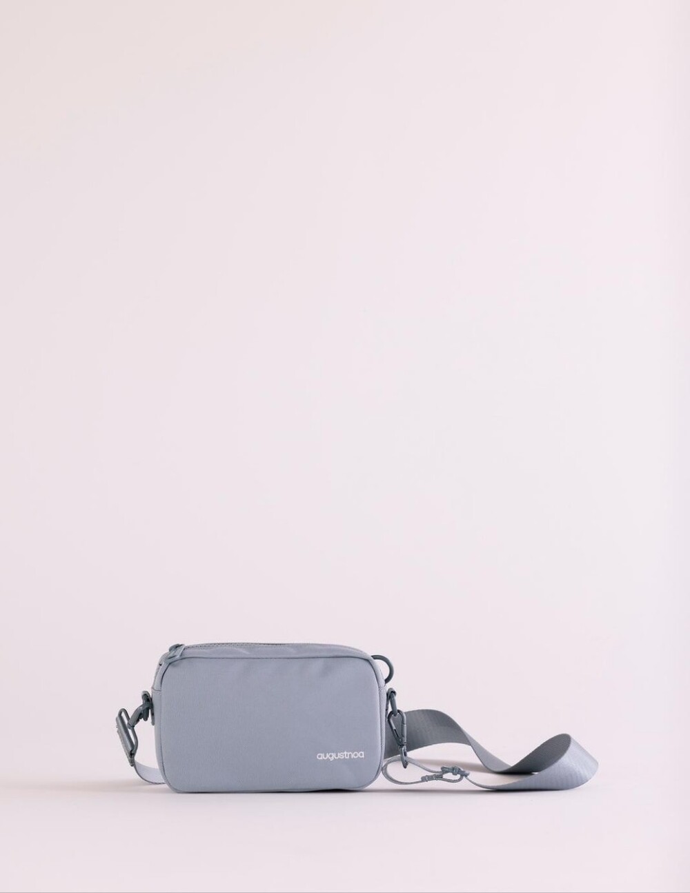 NEW Augustnoa Belt Bag Crossbody Fanny Pack Light Bluish Gray NIP $58 Retail